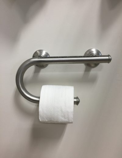 Grab bar with paper holder